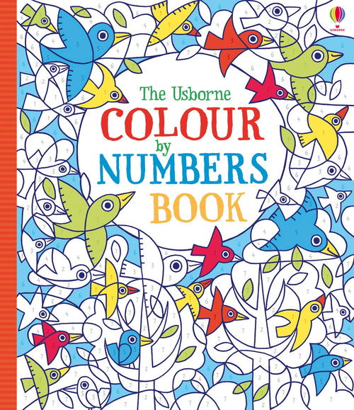Coperta cărții „Colour by Numbers Book” – carte de colorat Usborne pentru copii 5+ ani