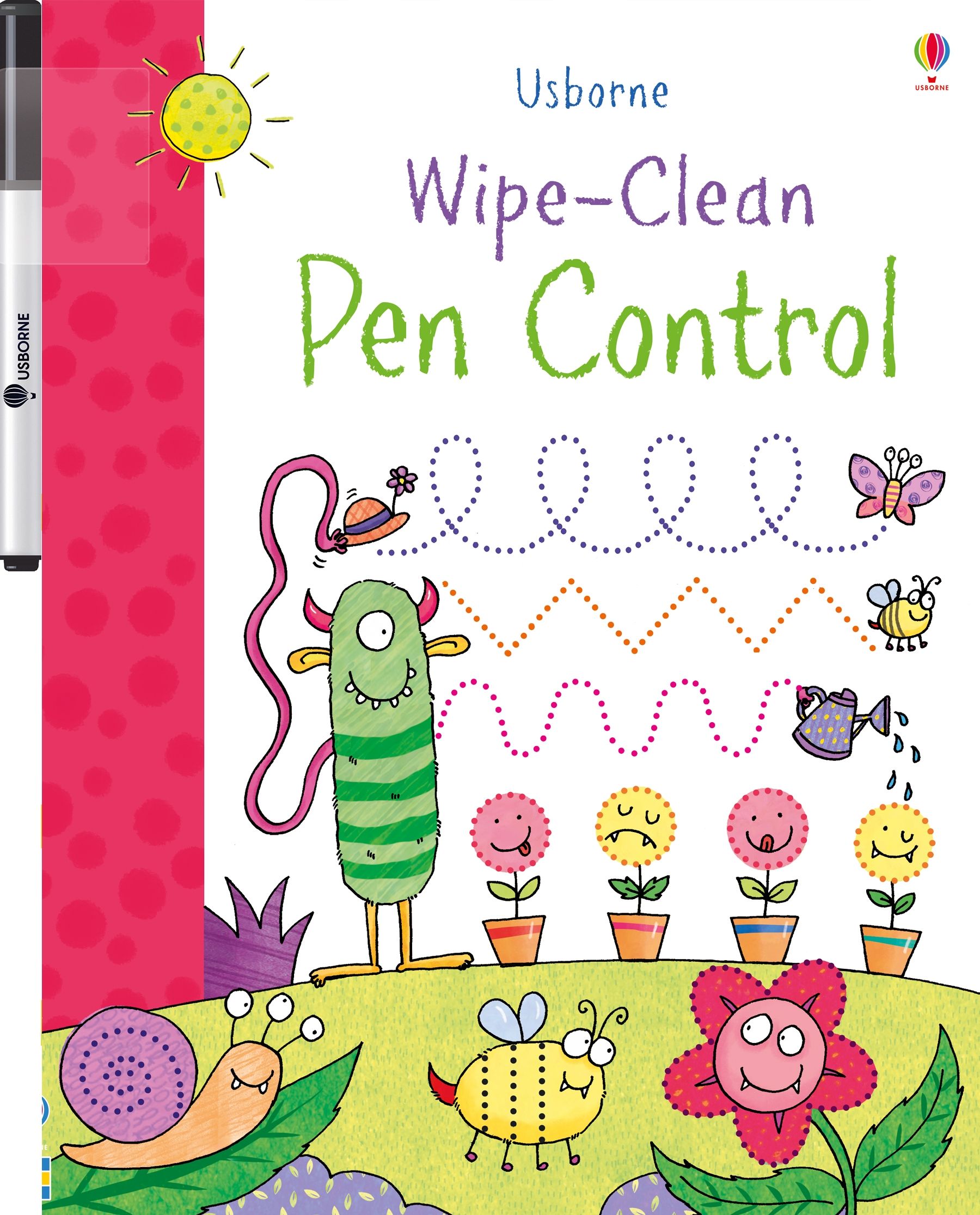 Wipe-clean Pen Control – Carte de activități reutilizabilă pentru copii 3+ ani, Usborne