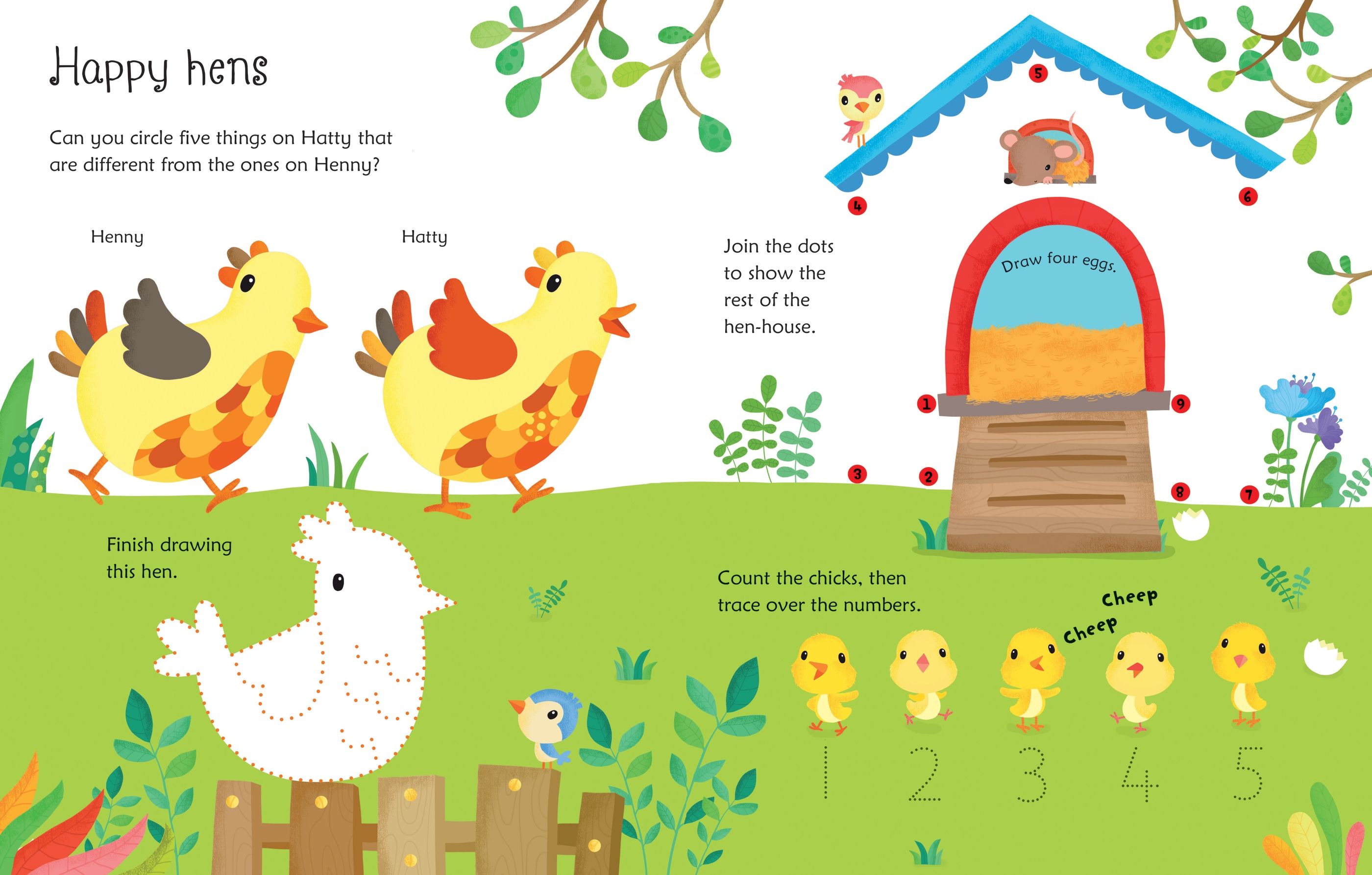 Wipe-Clean Farm Activities – Carte de activități pentru copii 3+ ani, Usborne