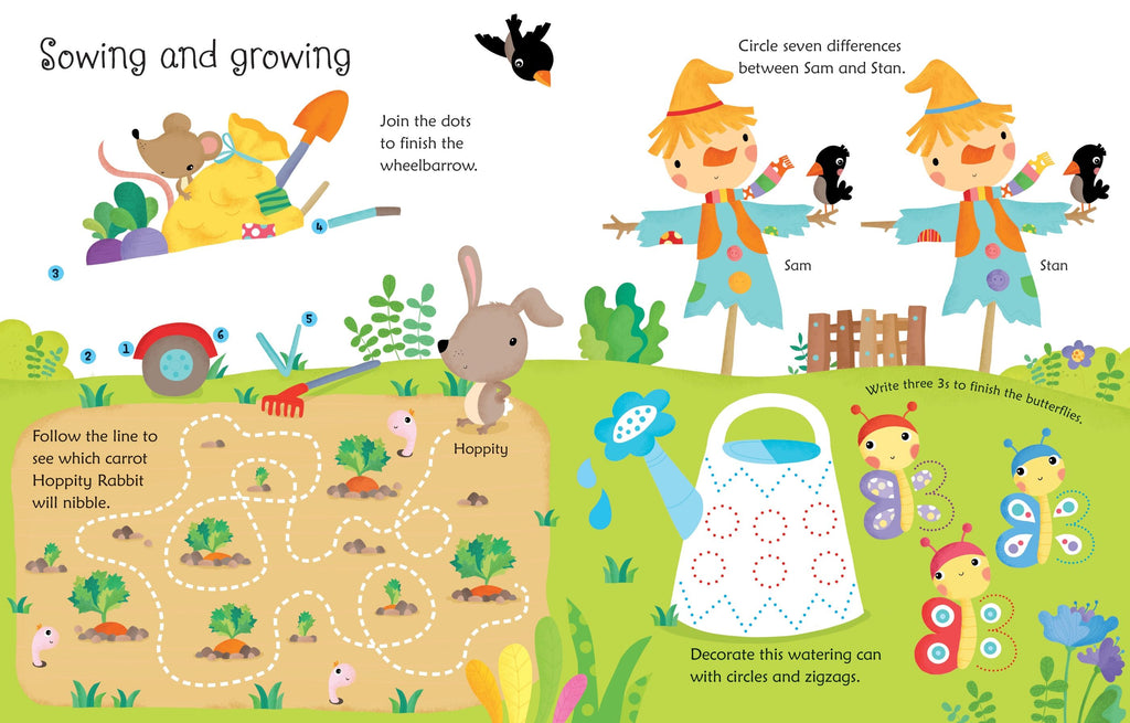 Wipe-Clean Farm Activities – Carte de activități pentru copii 3+ ani, Usborne