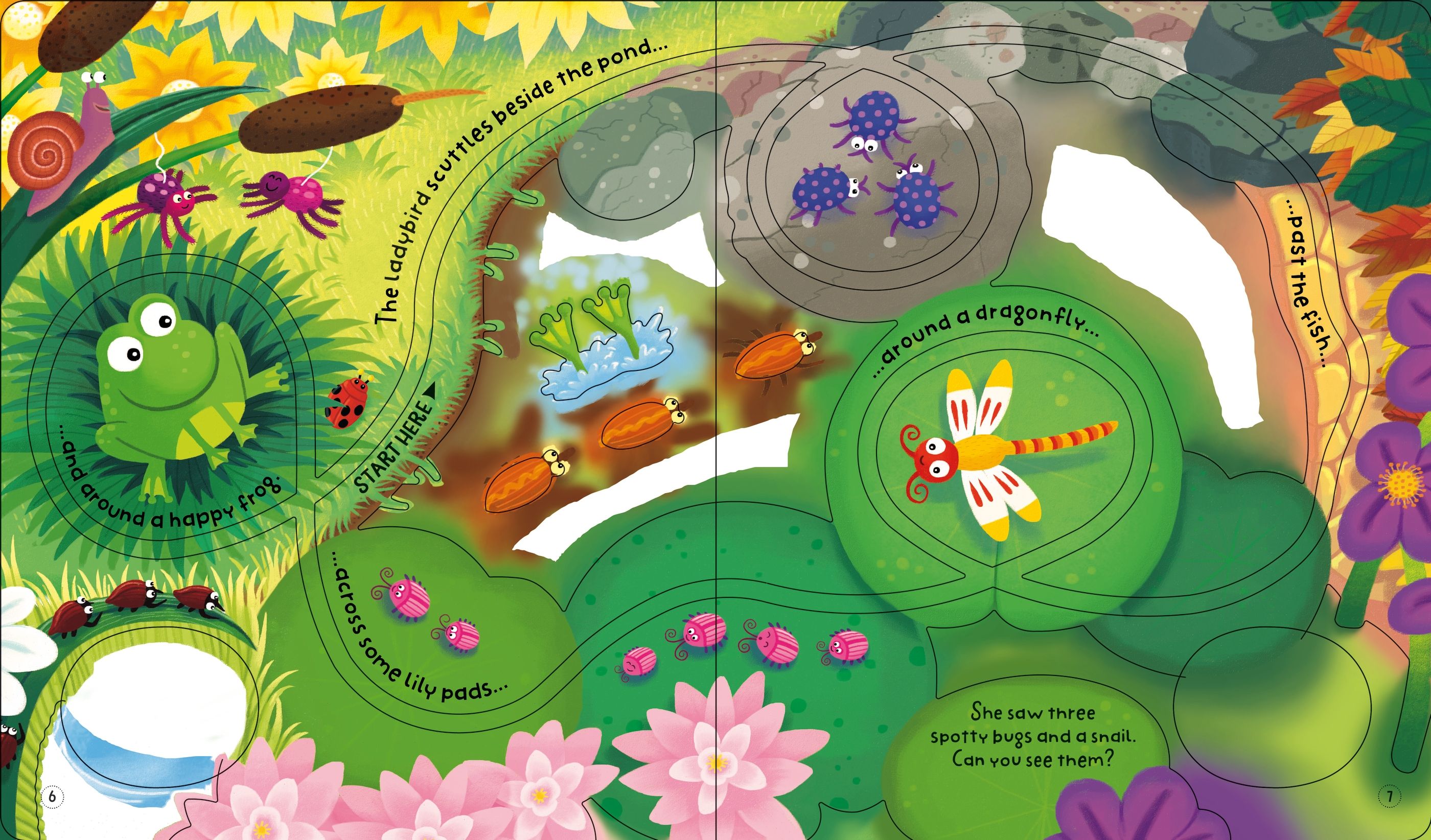 Detaliu din cartea „Wind-up Ladybird”, Usborne – imaginea 4