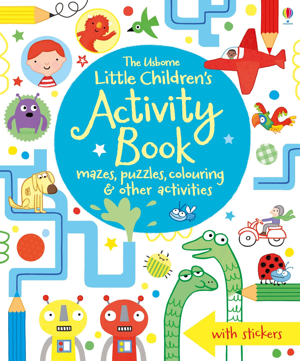 Coperta cărții „Little Children's Activity Book” – carte cu activități Usborne pentru copii 4+ ani