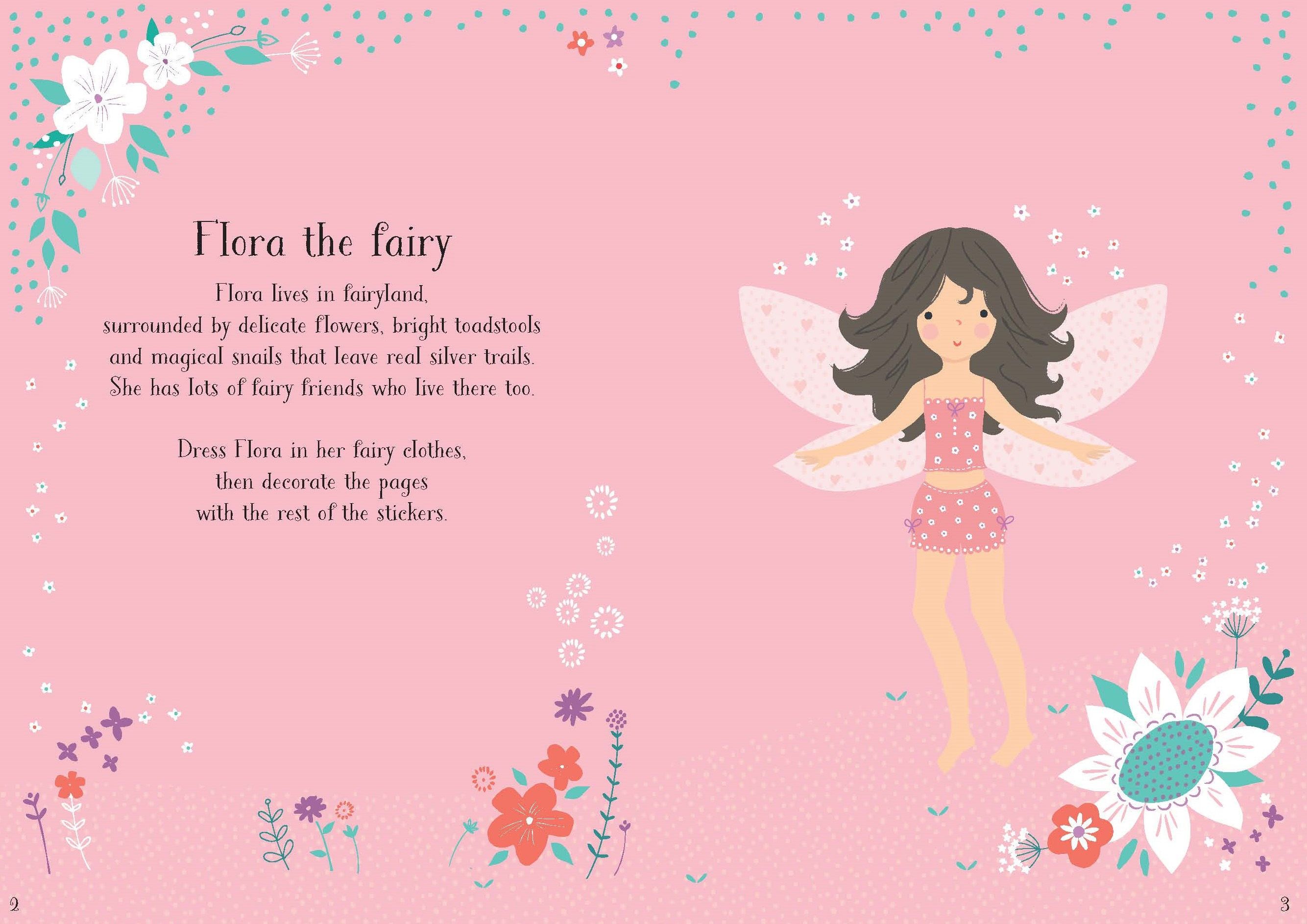 Little Sticker Dolly Dressing Fairy – Carte cu stickere pentru copii 4+ ani, Usborne