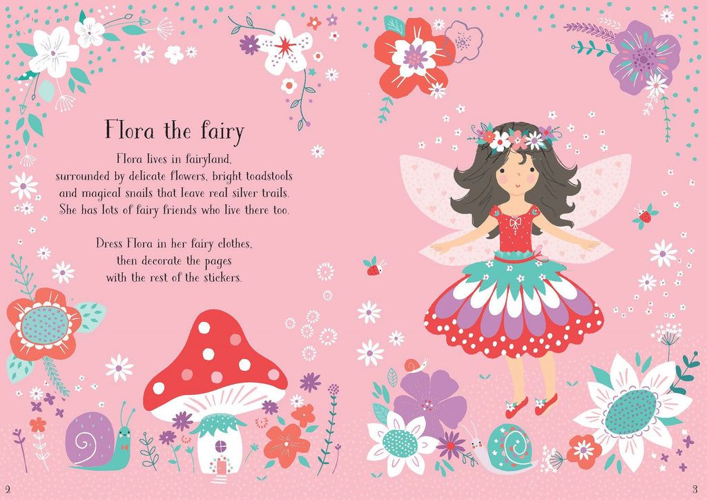 Little Sticker Dolly Dressing Fairy – Carte cu stickere pentru copii 4+ ani, Usborne
