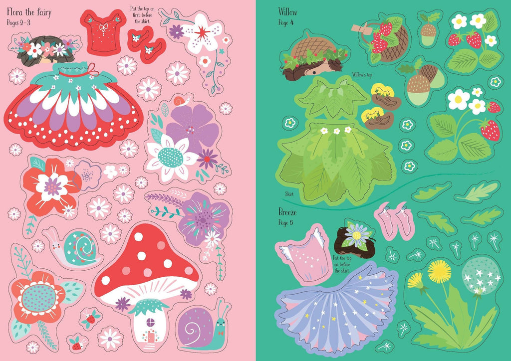 Little Sticker Dolly Dressing Fairy – Carte cu stickere pentru copii 4+ ani, Usborne