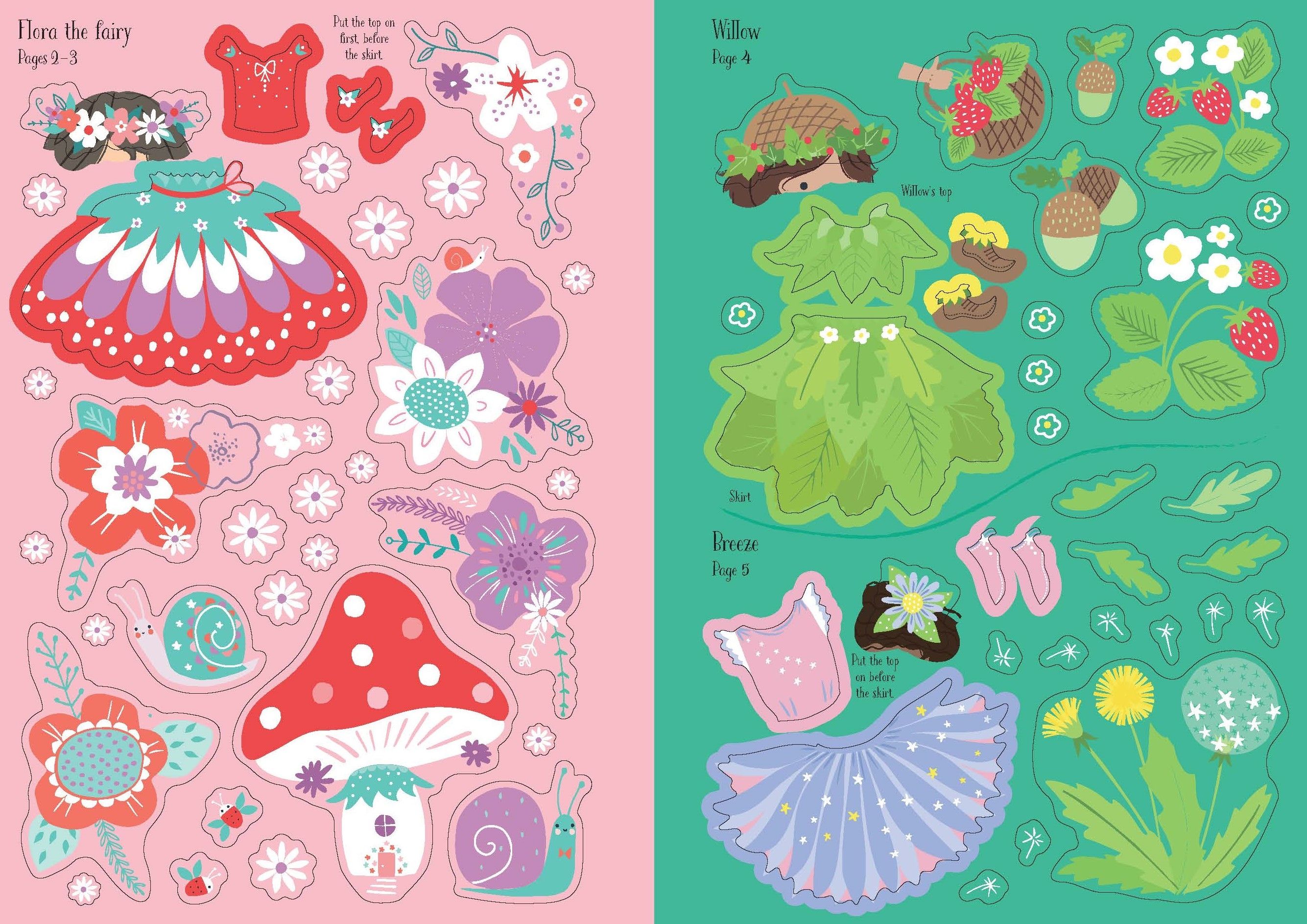 Little Sticker Dolly Dressing Fairy – Carte cu stickere pentru copii 4+ ani, Usborne