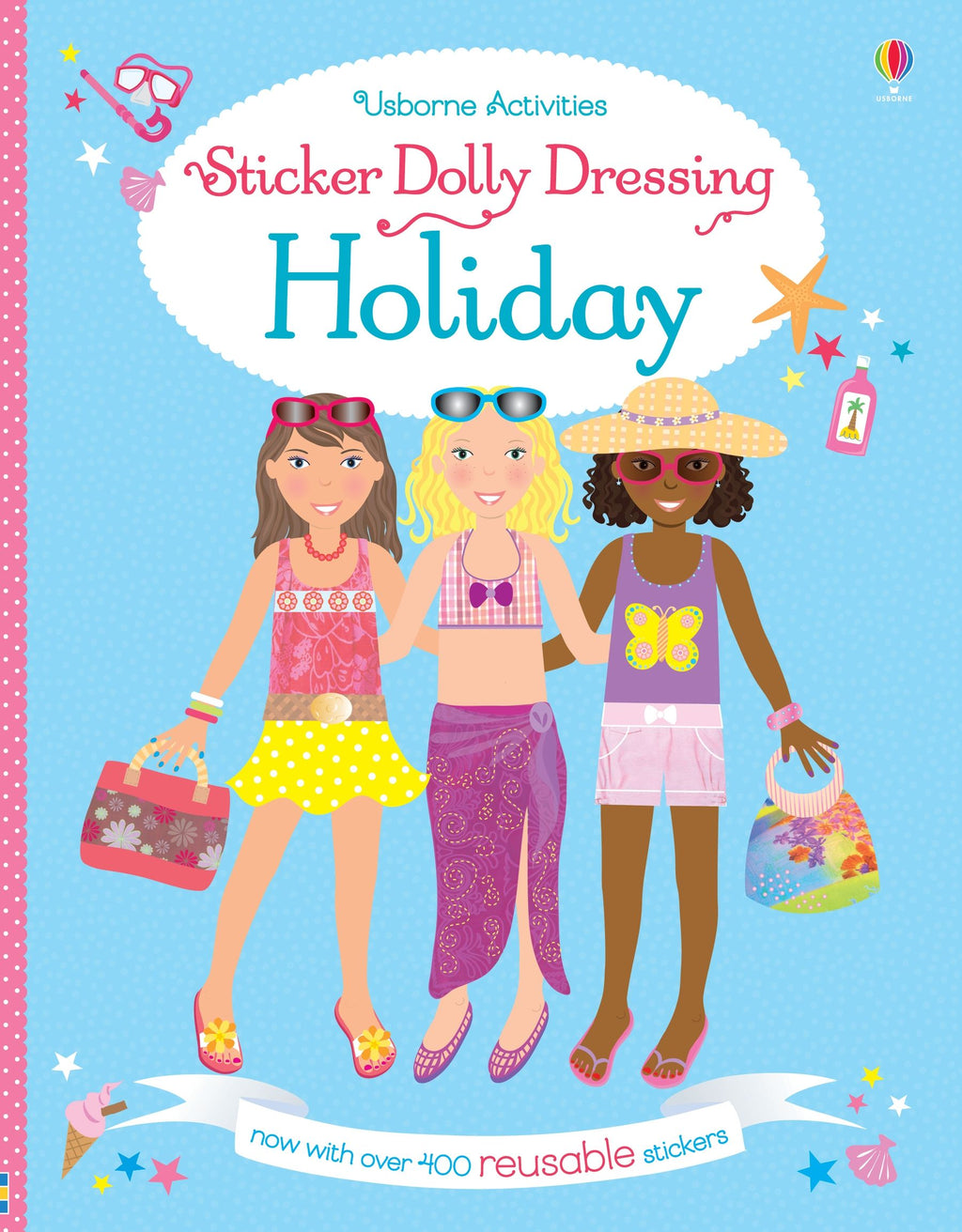 Sticker Dolly Dressing Holiday – Carte cu stickere pentru copii 5+ ani, Usborne