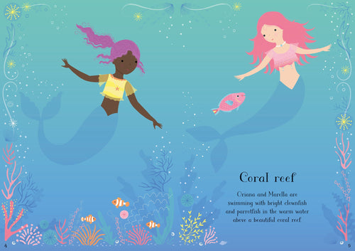 Little Sticker Dolly Dressing Mermaid – Carte cu stickere pentru copii 4+ ani, Usborne