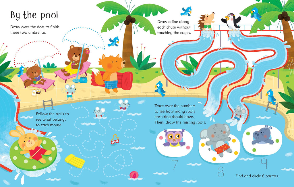 Wipe-Clean Travel Activities – Carte de activități pentru copii 3+ ani, Usborne