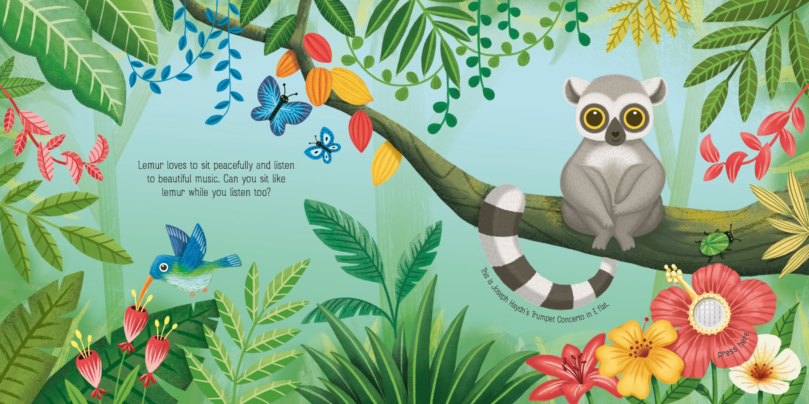Calming Music Book – Carte muzicală pentru copii 6+ luni, Usborne