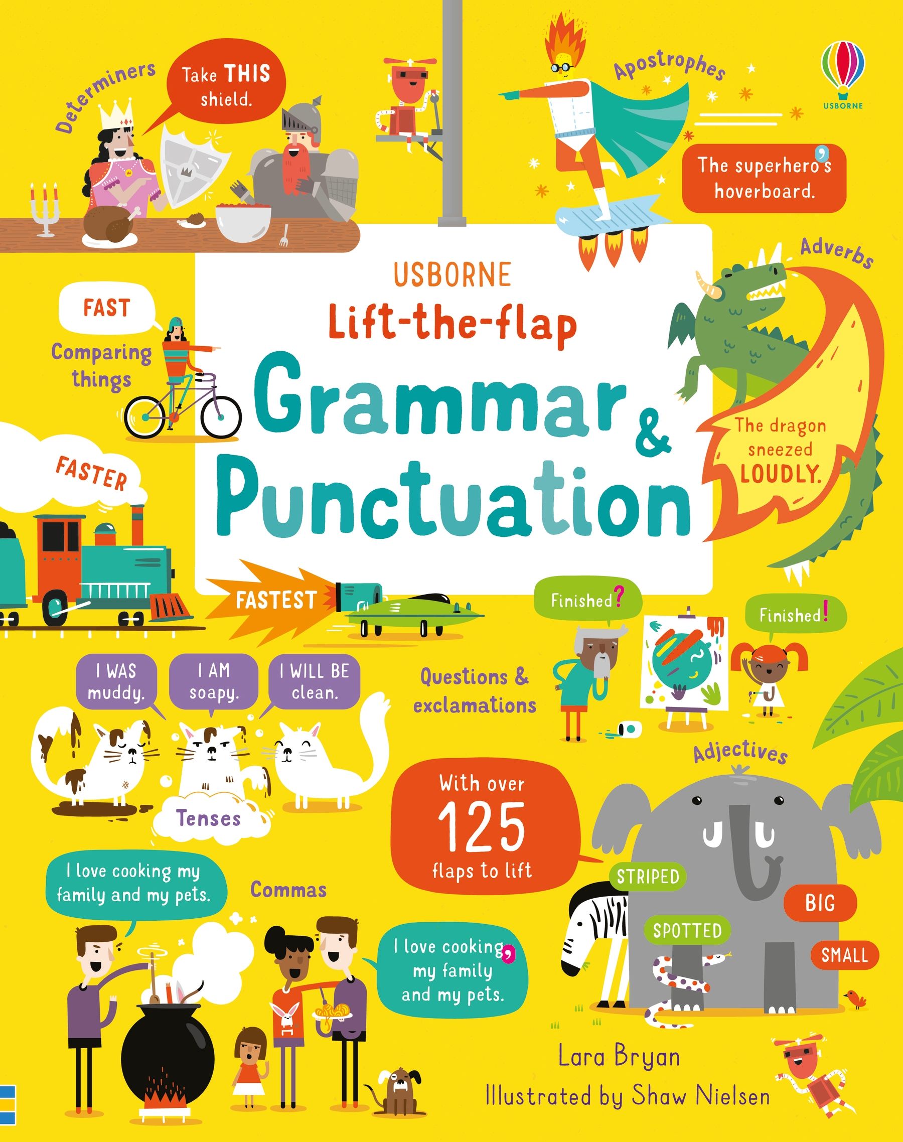 Lift-the-Flap Grammar and Punctuation – Carte cu clapete pentru copii 6+ ani, Usborne