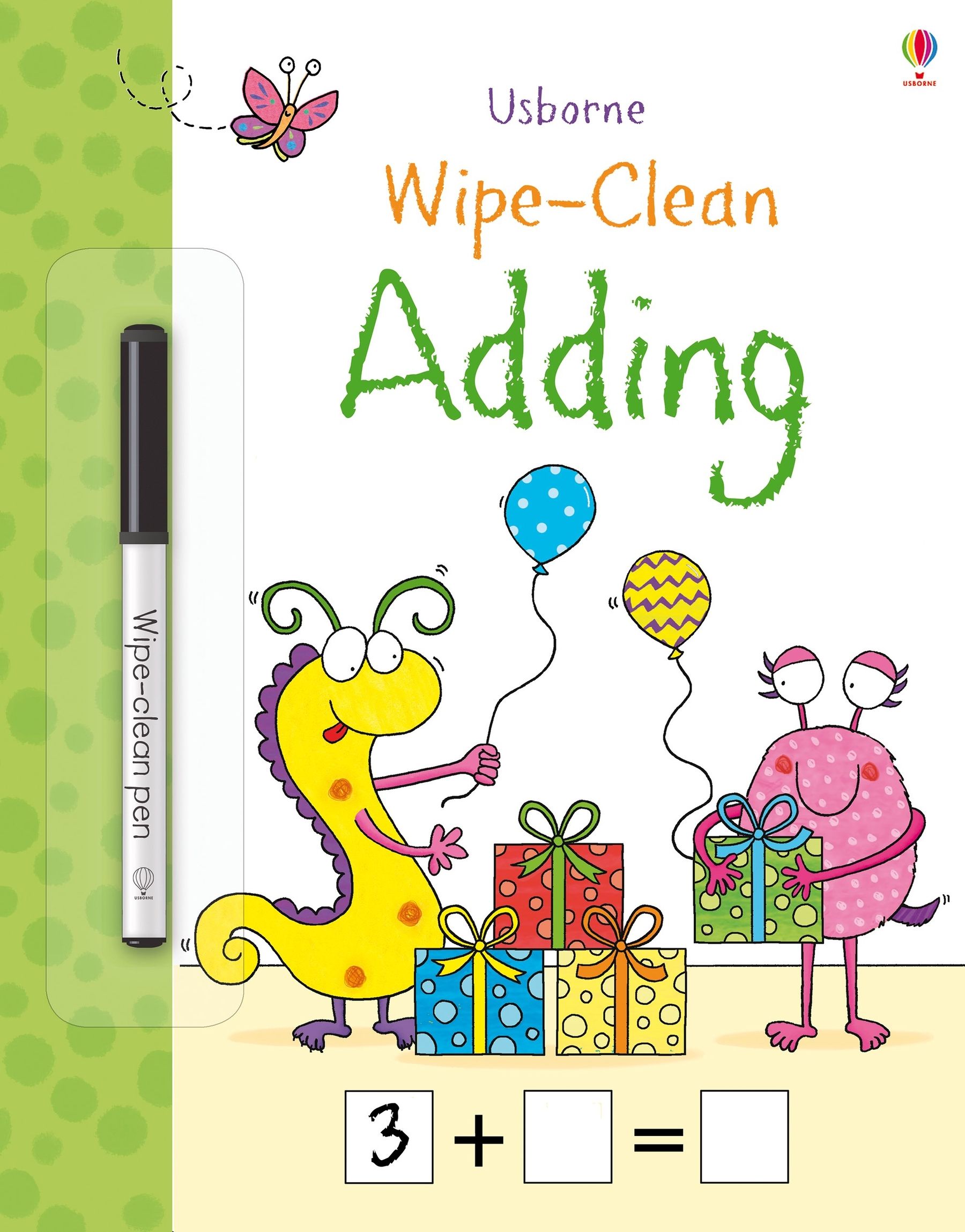 Wipe-Clean Adding – Carte de activități pentru copii 4+ ani, Usborne