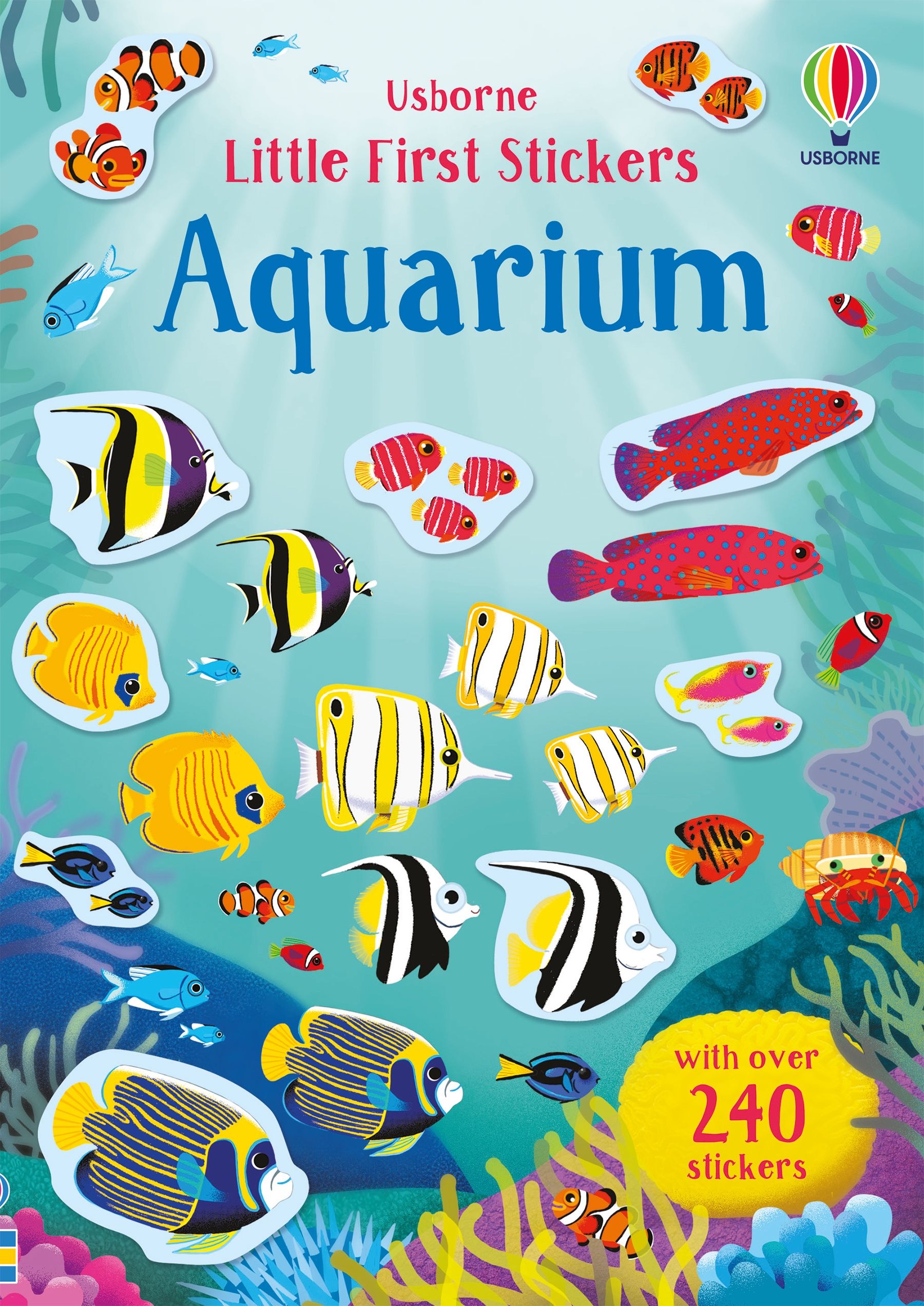 Little First Stickers Aquarium – Carte cu stickere pentru copii 3+ ani, Usborne