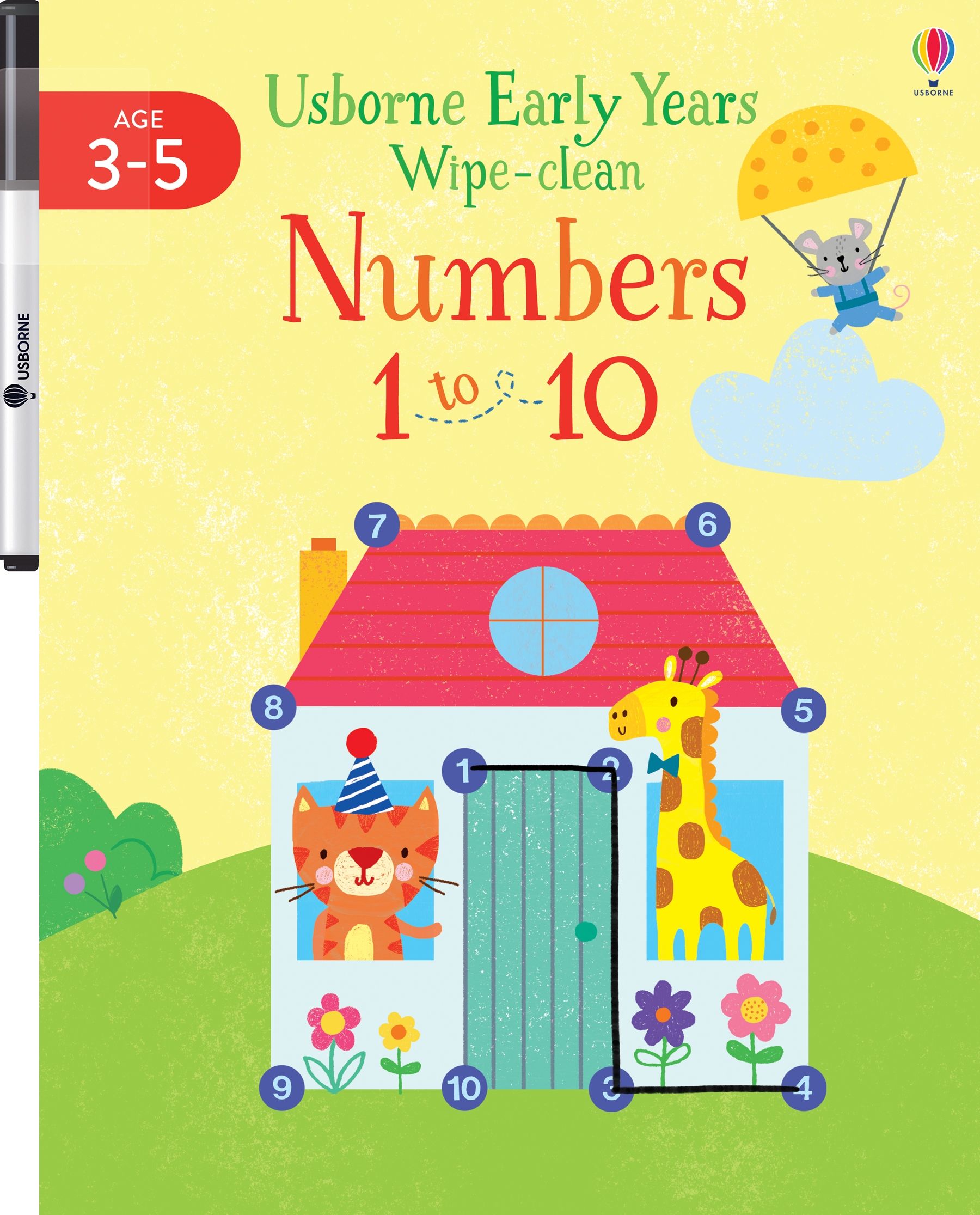 Early Years Wipe-Clean Numbers 1 to 10 – Carte de activități pentru copii 3+ ani, Usborne
