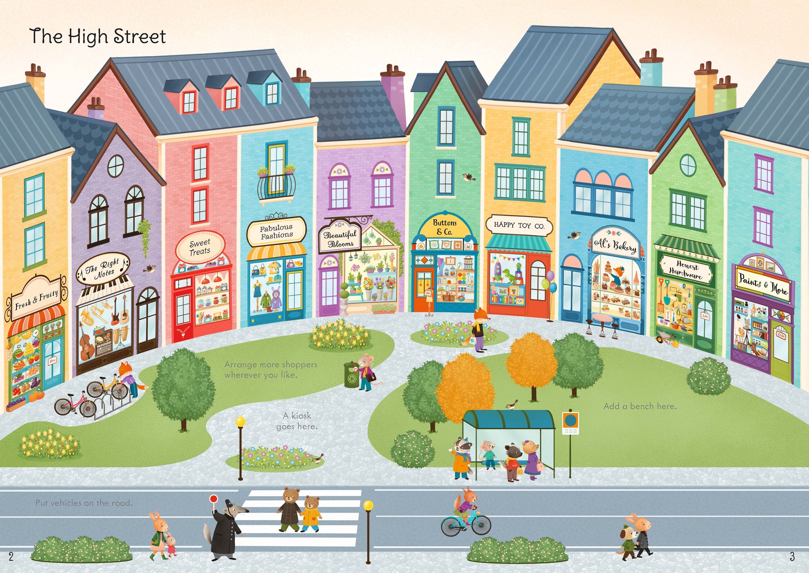 Detaliu din cartea „Little First Stickers Shops”, Usborne – imaginea 3