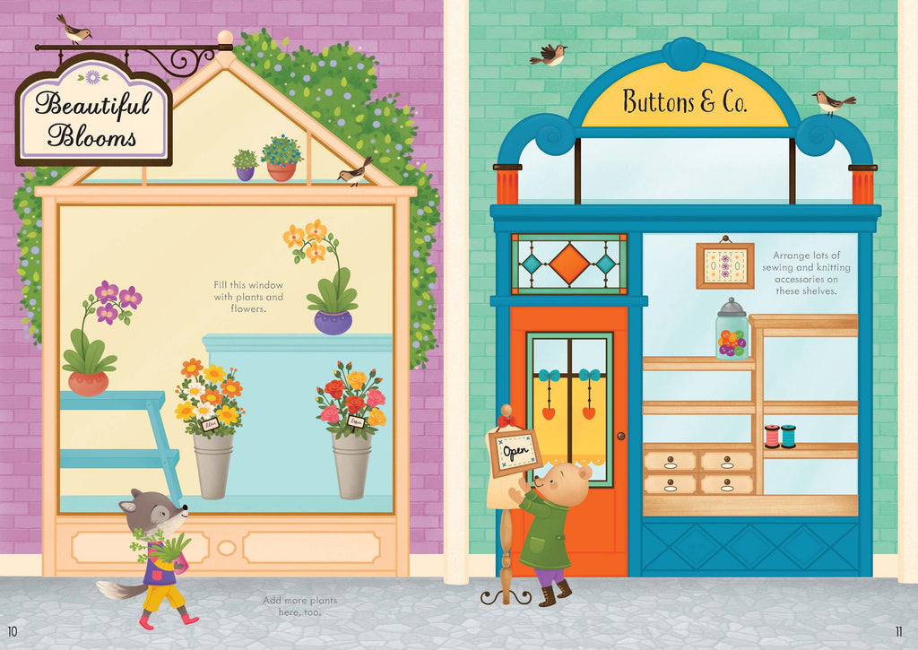 Detaliu din cartea „Little First Stickers Shops”, Usborne – imaginea 4