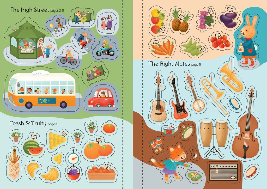 Detaliu din cartea „Little First Stickers Shops”, Usborne – imaginea 2