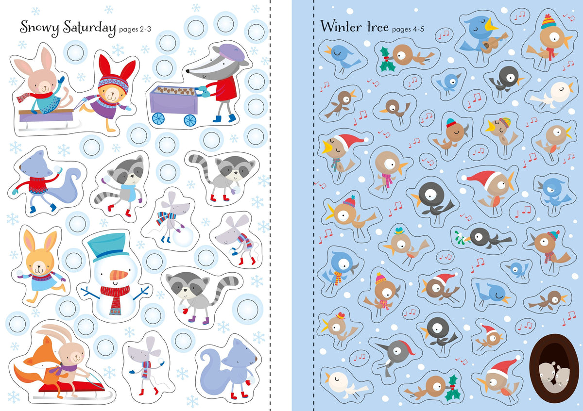 Little First Stickers Christmas – Carte cu 300 de stickere pentru copii 3+ ani, Usborne