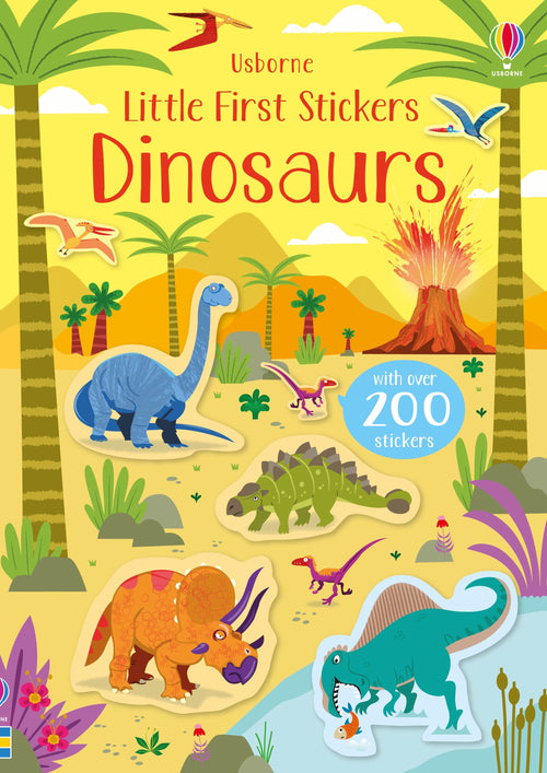 Little First Stickers Dinosaurs – Carte cu stickere pentru copii 3+ ani, Usborne