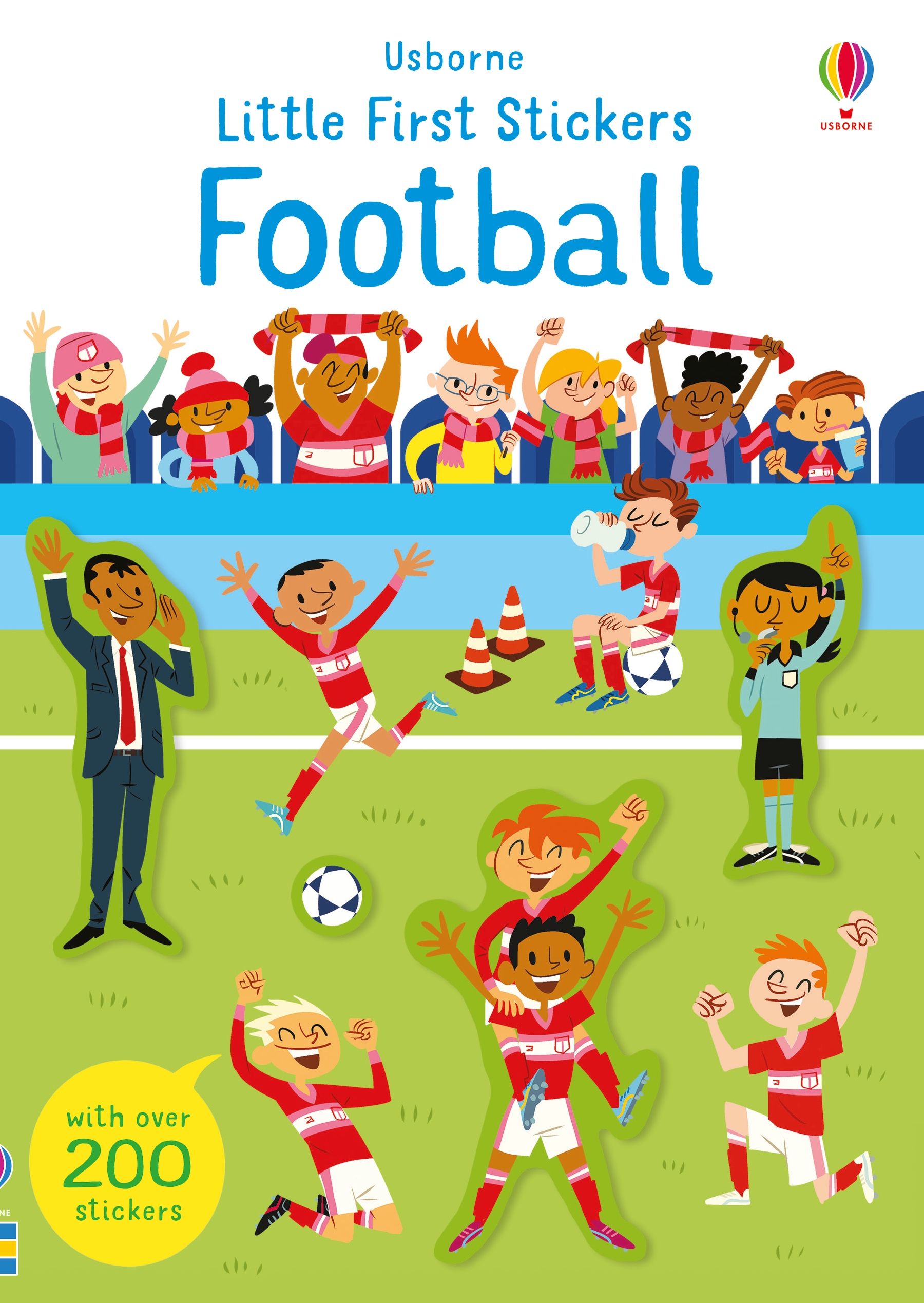 Little First Stickers Football – Carte cu stickere pentru copii 3+ ani, Usborne