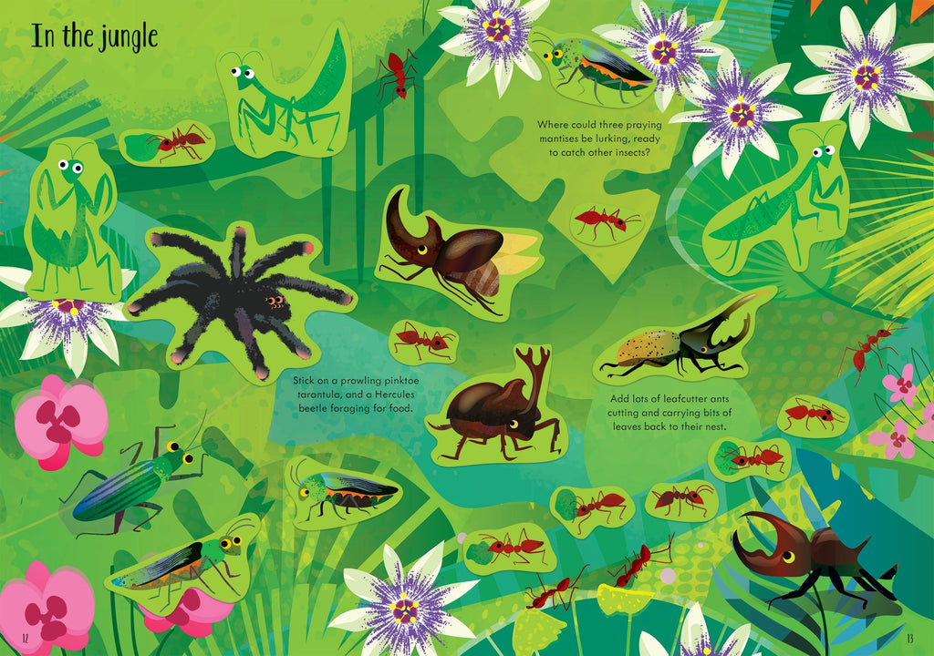 Detaliu din cartea „Little First Stickers Bugs”, Usborne – imaginea 5