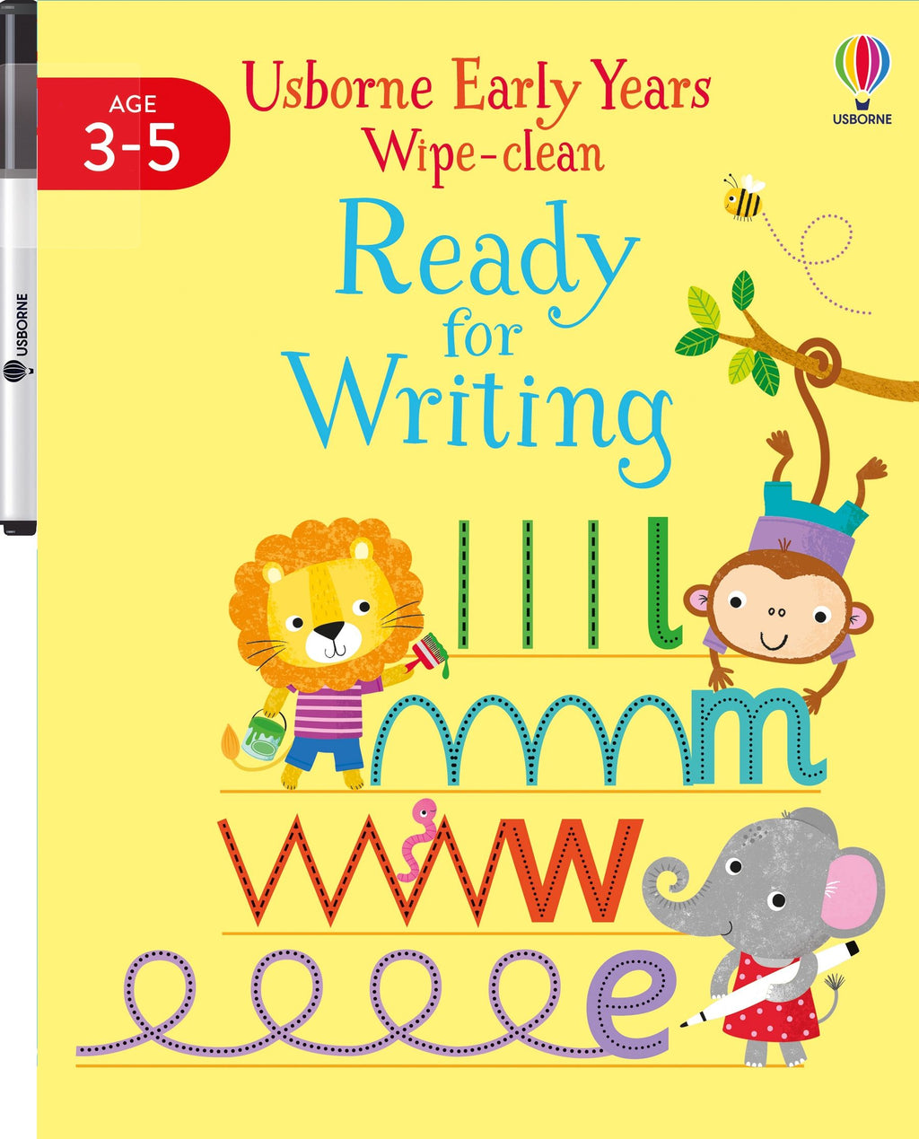 Early Years Wipe-Clean Ready for Writing – Carte de activități pentru copii 3+ ani, Usborne