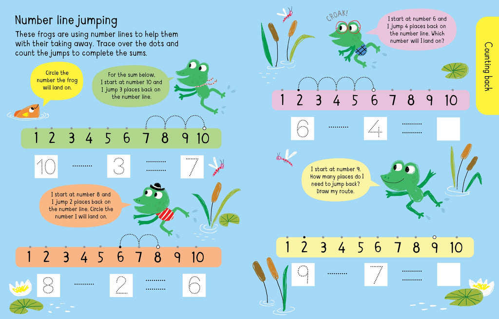 Early Years Wipe-Clean First Sums – Carte de activități pentru copii 3+ ani, Usborne
