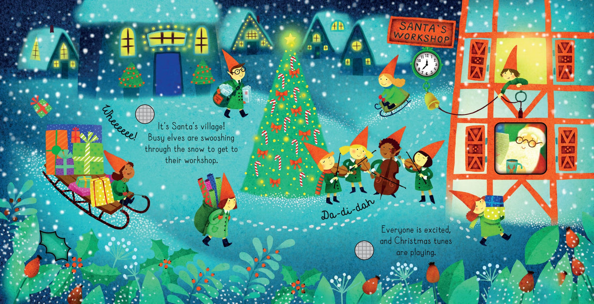 Santa Sound Book – Carte cu sunete pentru copii 3+ ani, Usborne