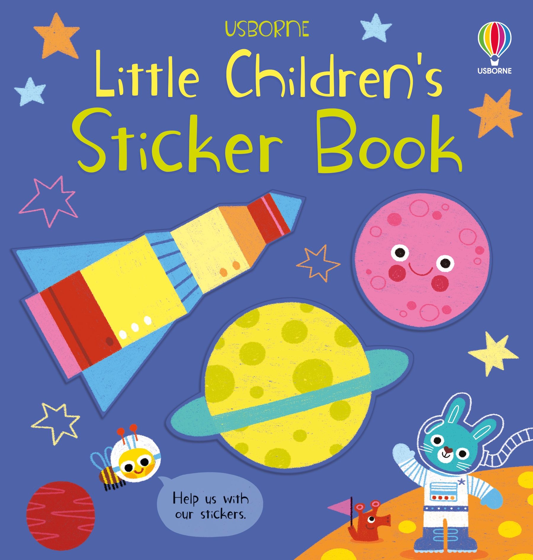 Coperta cărții „Little Children's Sticker Book” – carte cu stickere Usborne pentru copii 3+ ani