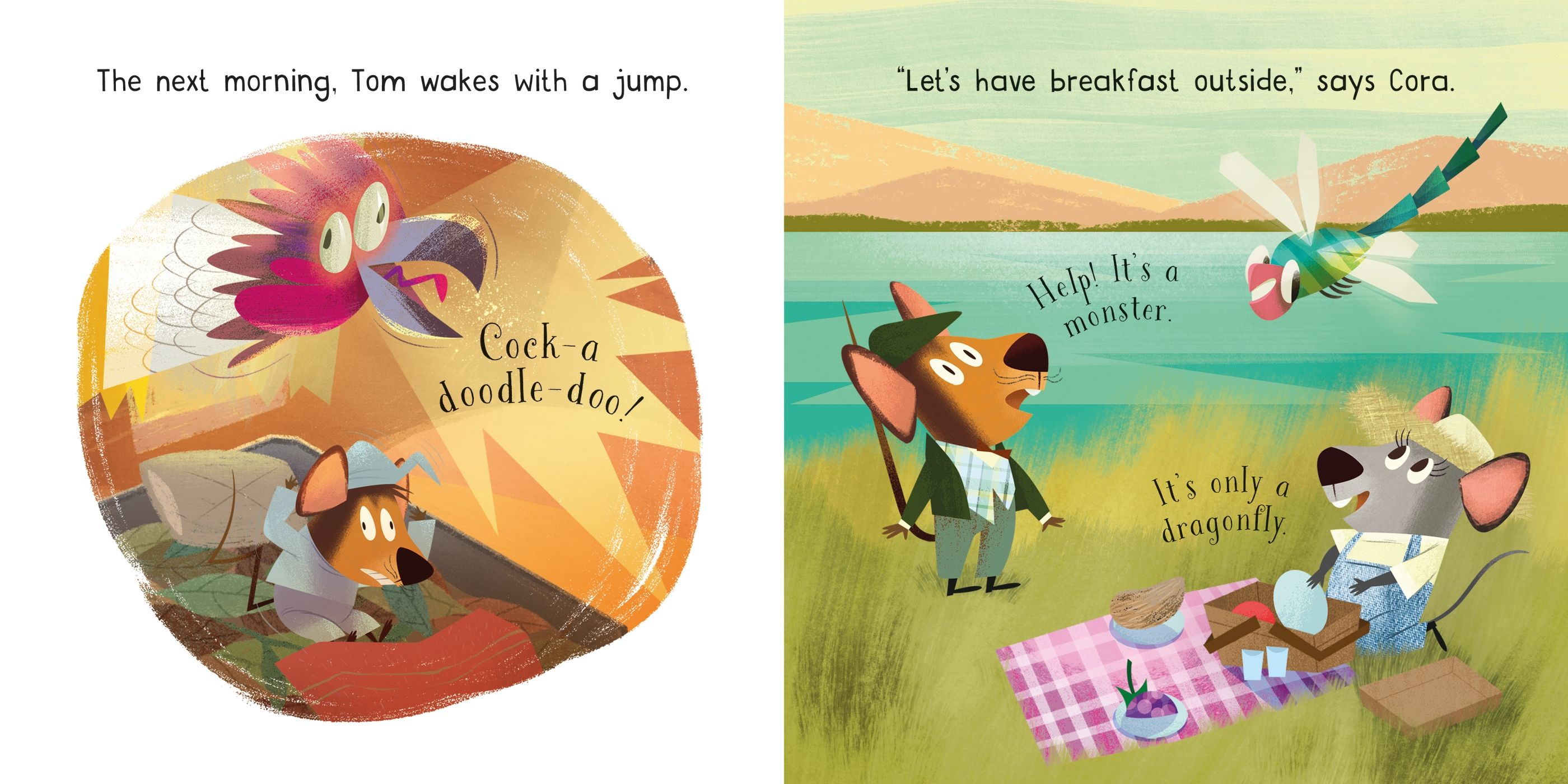 The Town Mouse and the Country Mouse – Carte cartonată ilustrată pentru copii 18+ luni, Usborne