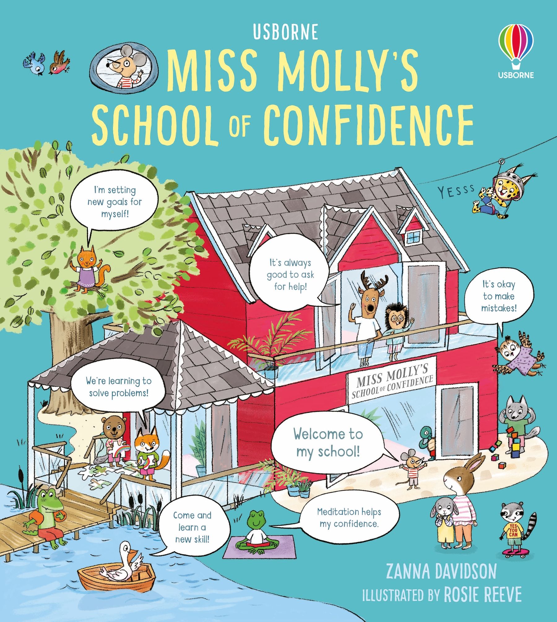 Coperta cărții „Miss Molly's School of Confidence” – poveste pentru copii Usborne pentru copii 3+ ani
