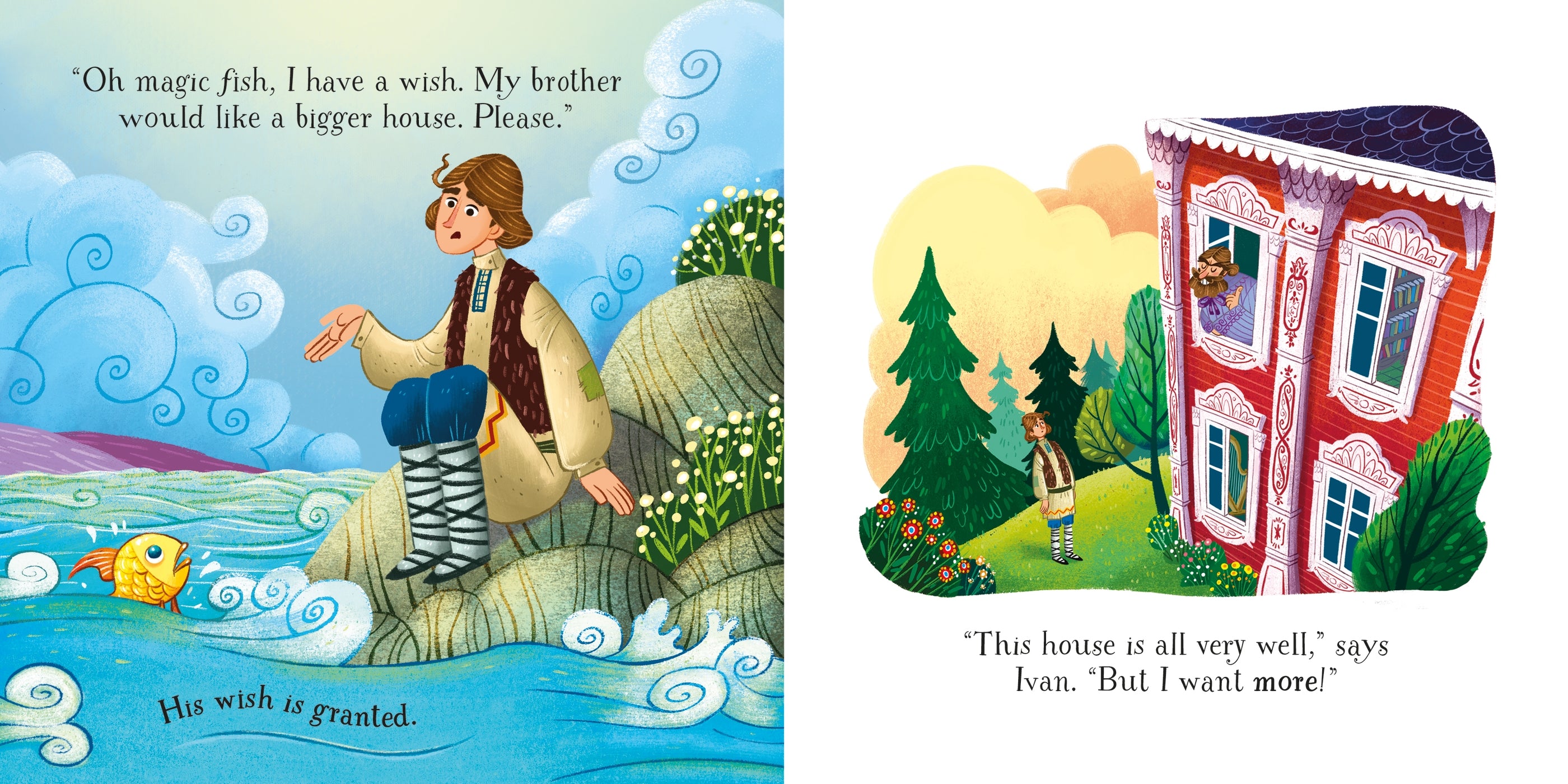 Detaliu din cartea „The Magic Fish”, Usborne – imaginea 3