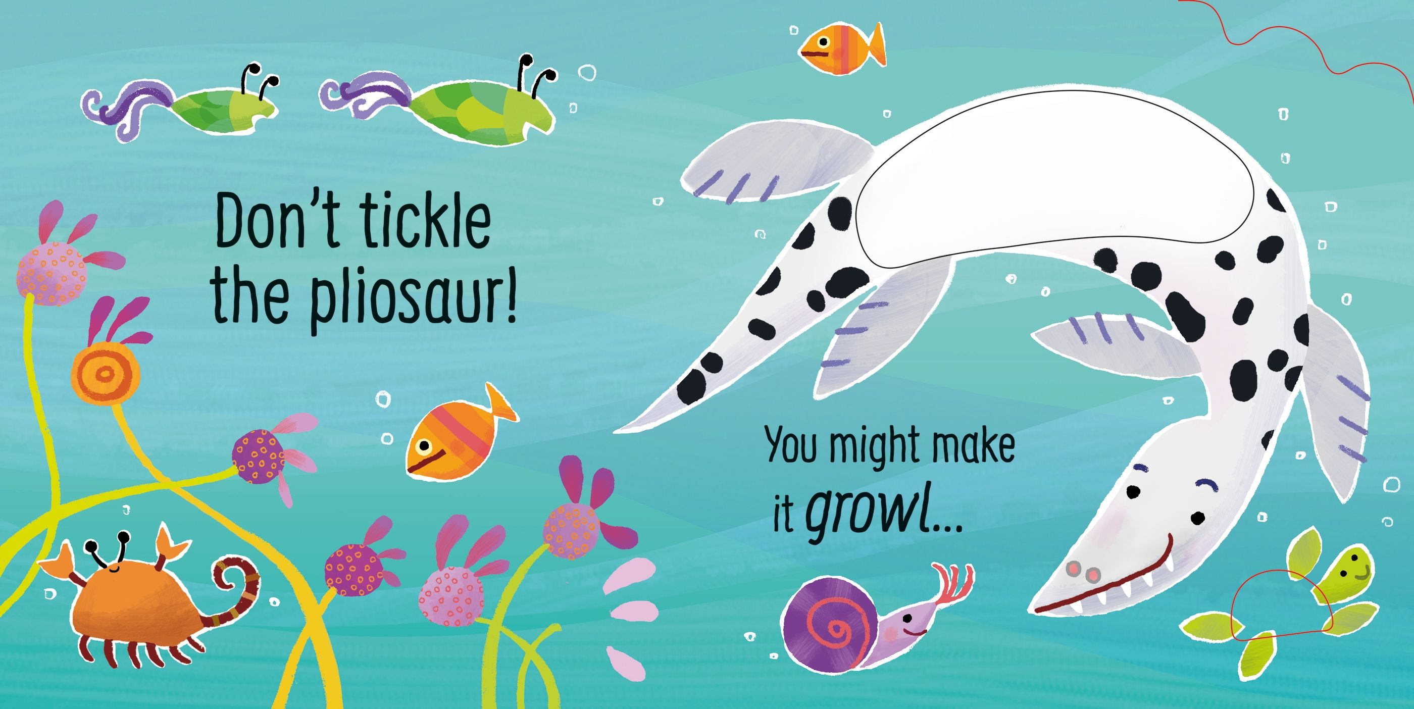 Don't Tickle the T. rex! – Carte cu sunete pentru copii 6+ luni, Usborne