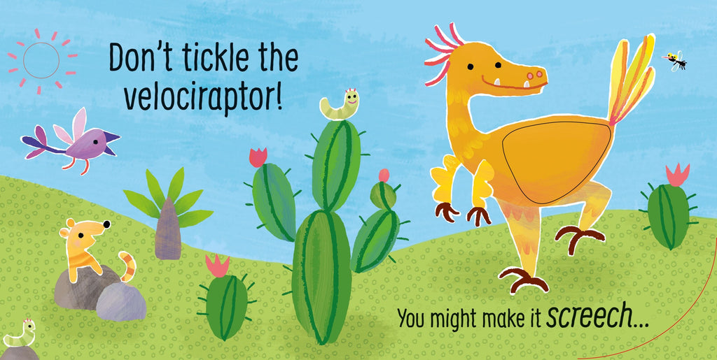 Don't Tickle the T. rex! – Carte cu sunete pentru copii 6+ luni, Usborne