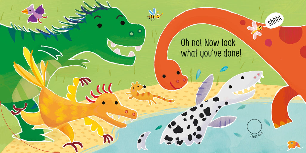 Don't Tickle the T. rex! – Carte cu sunete pentru copii 6+ luni, Usborne