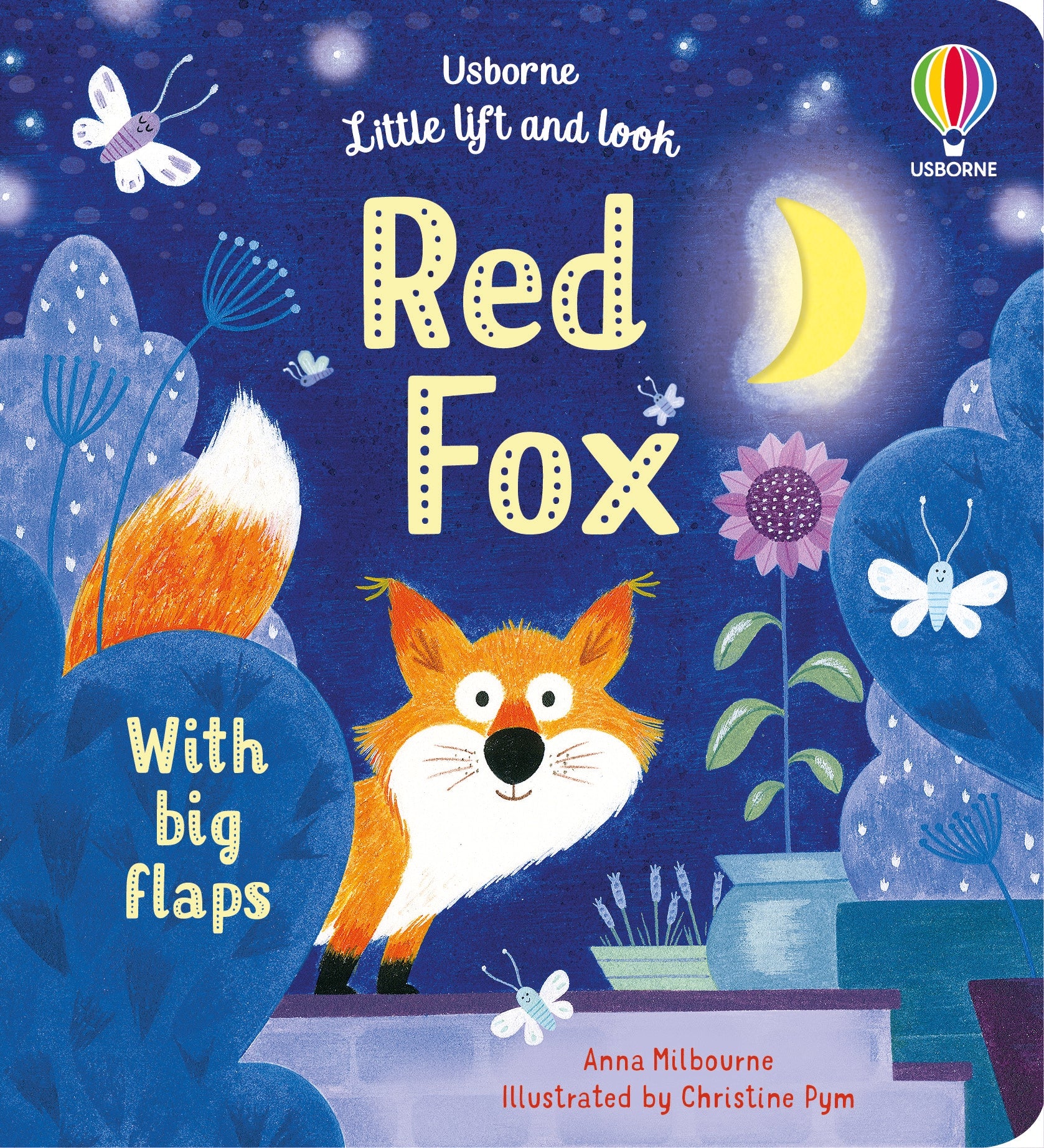 Coperta cărții „Little Lift and Look Red Fox” – carte cu clapete Usborne pentru copii 10+ luni