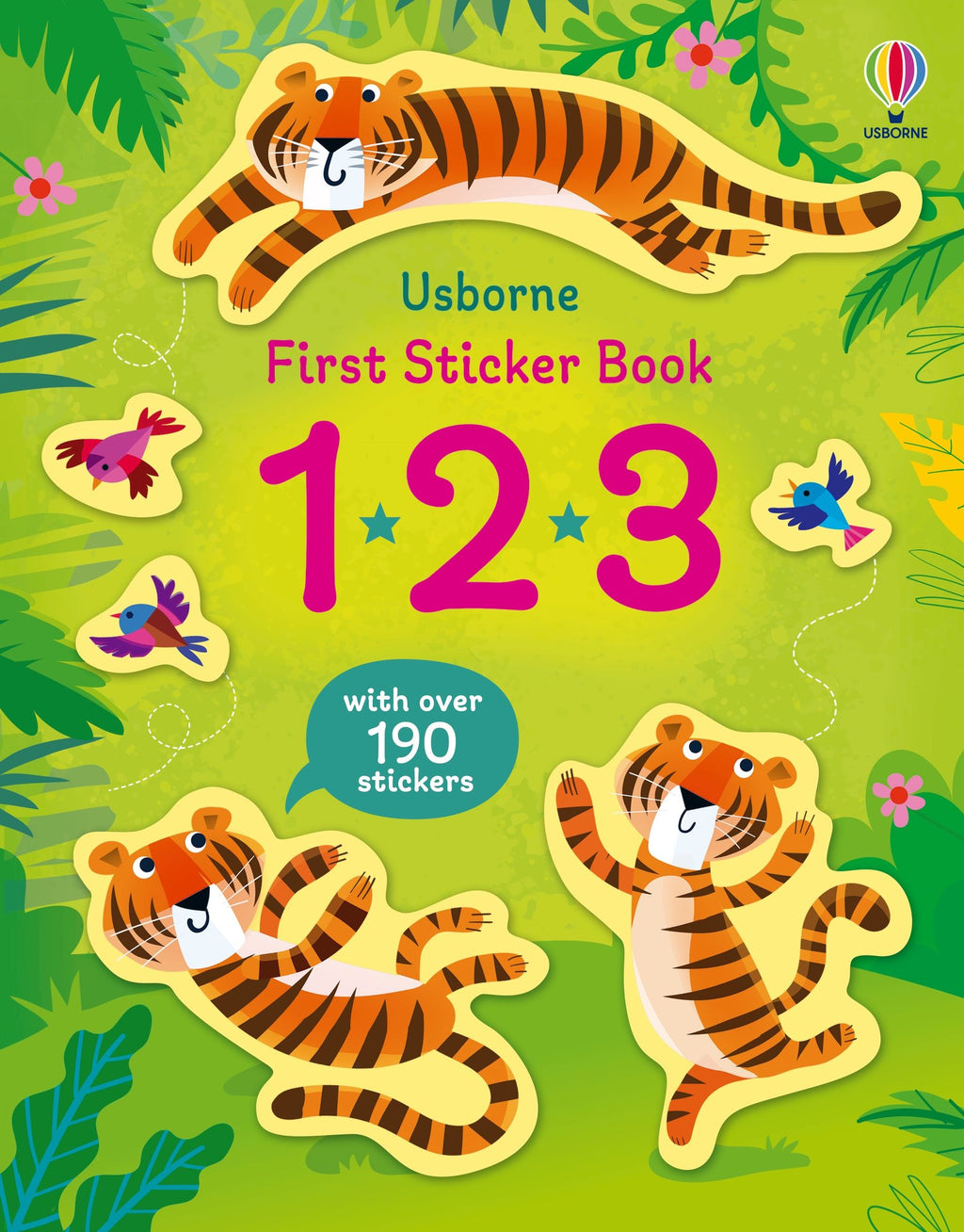 First Sticker Book 123 – Carte cu stickere pentru copii 3+ ani, Usborne
