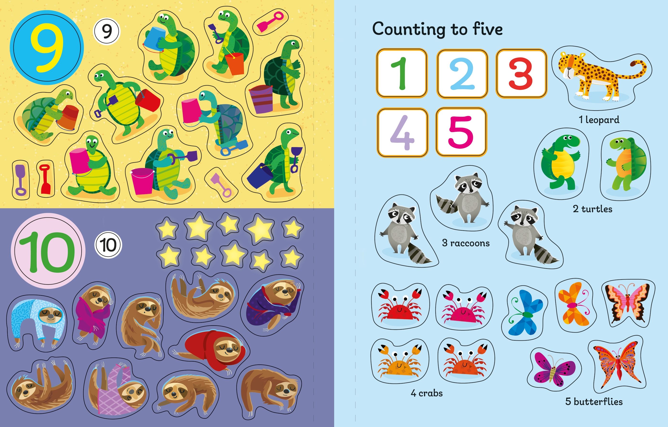 First Sticker Book 123 – Carte cu stickere pentru copii 3+ ani, Usborne