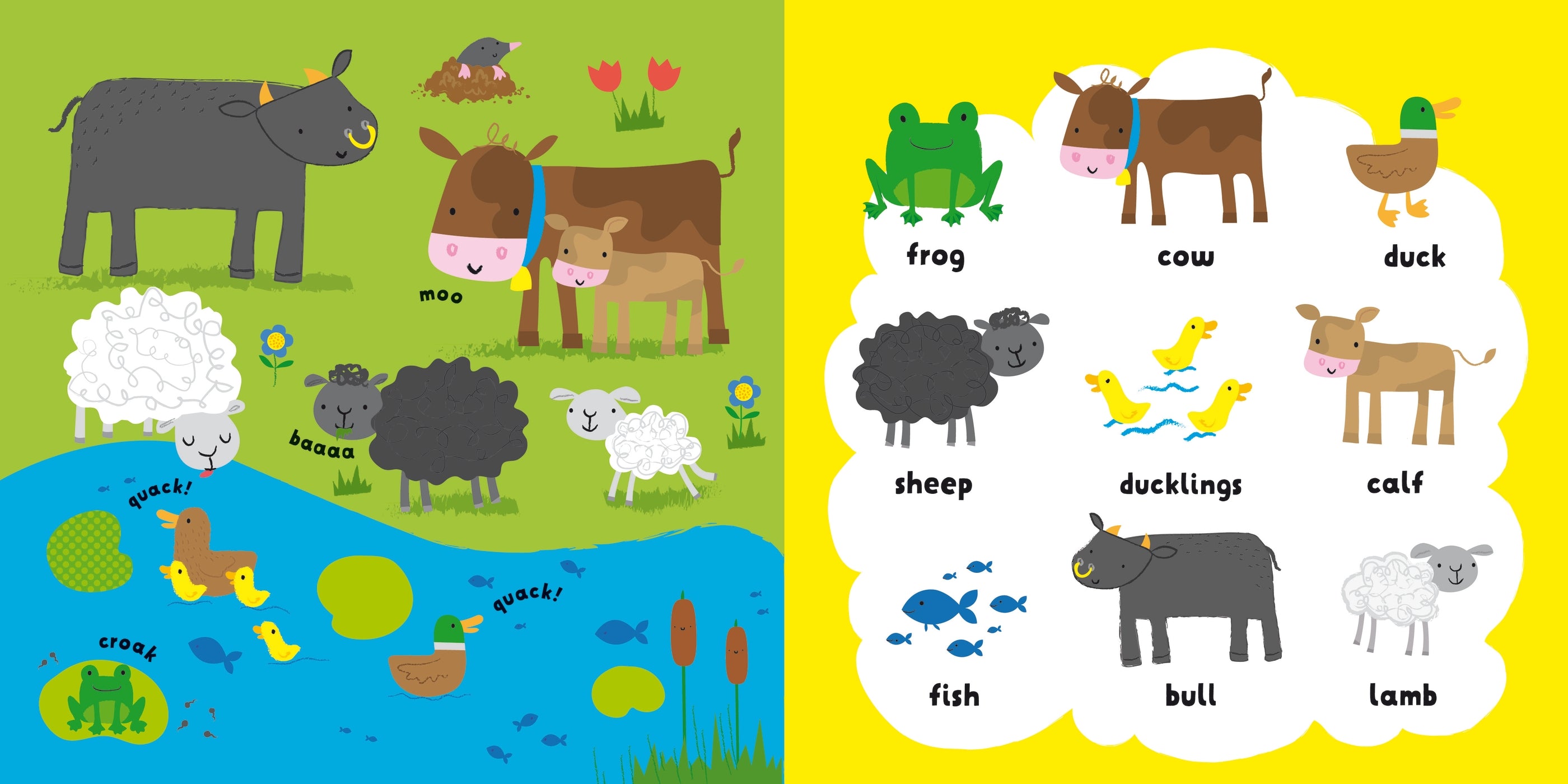 Detaliu din cartea „My First Words Farm”, Usborne – imaginea 3