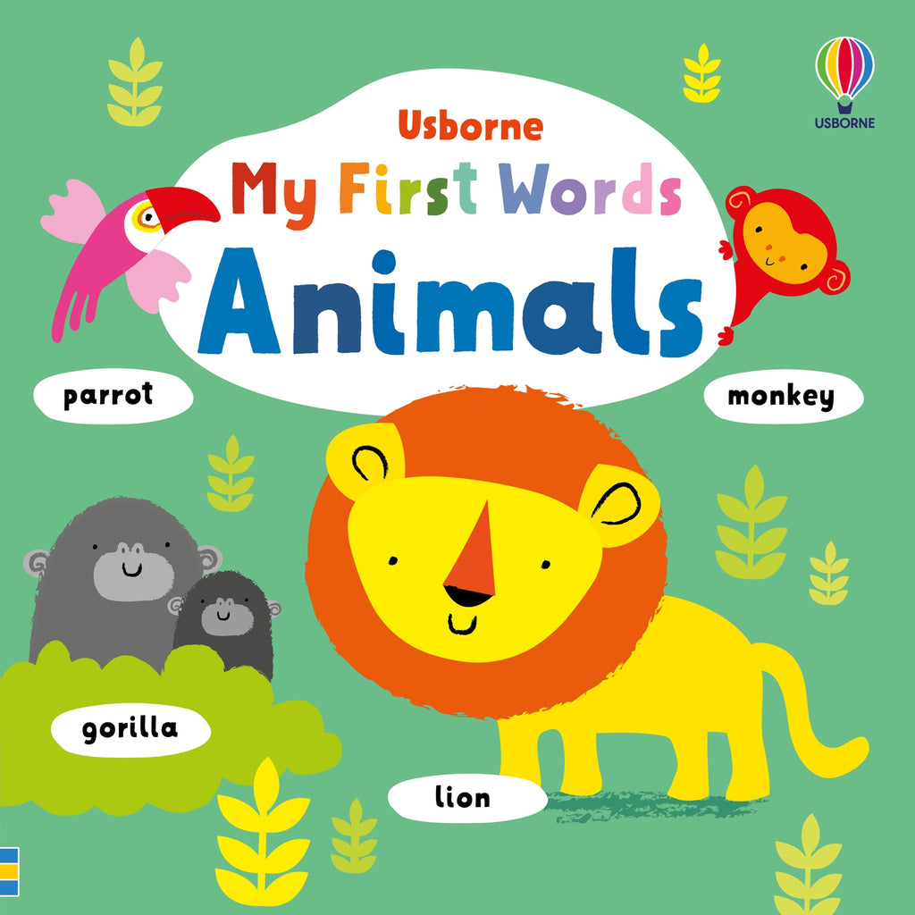 Coperta cărții „My First Words Animals” – carte cu primele cuvinte Usborne pentru copii 1+ ani