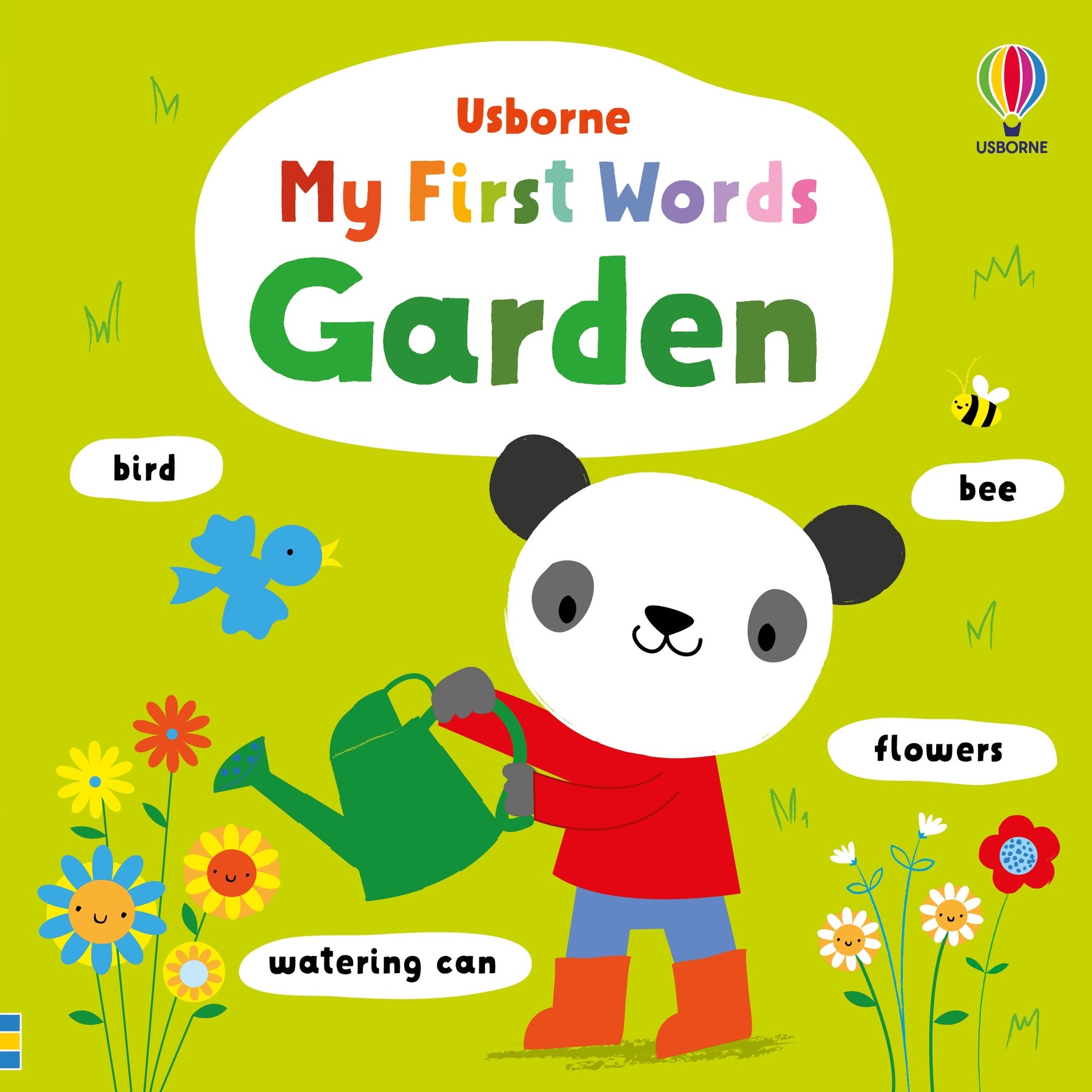 Coperta cărții „My First Words Garden” – carte cu primele cuvinte Usborne pentru copii 1+ ani