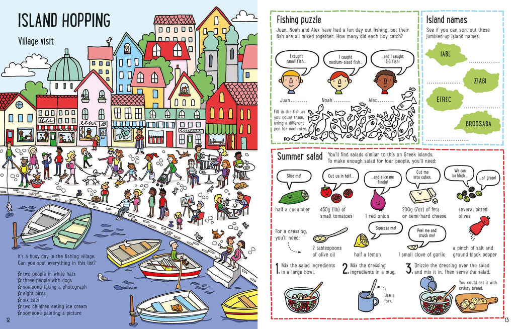 Holiday Activity Book – Carte de activități pentru copii 6+ ani, Usborne