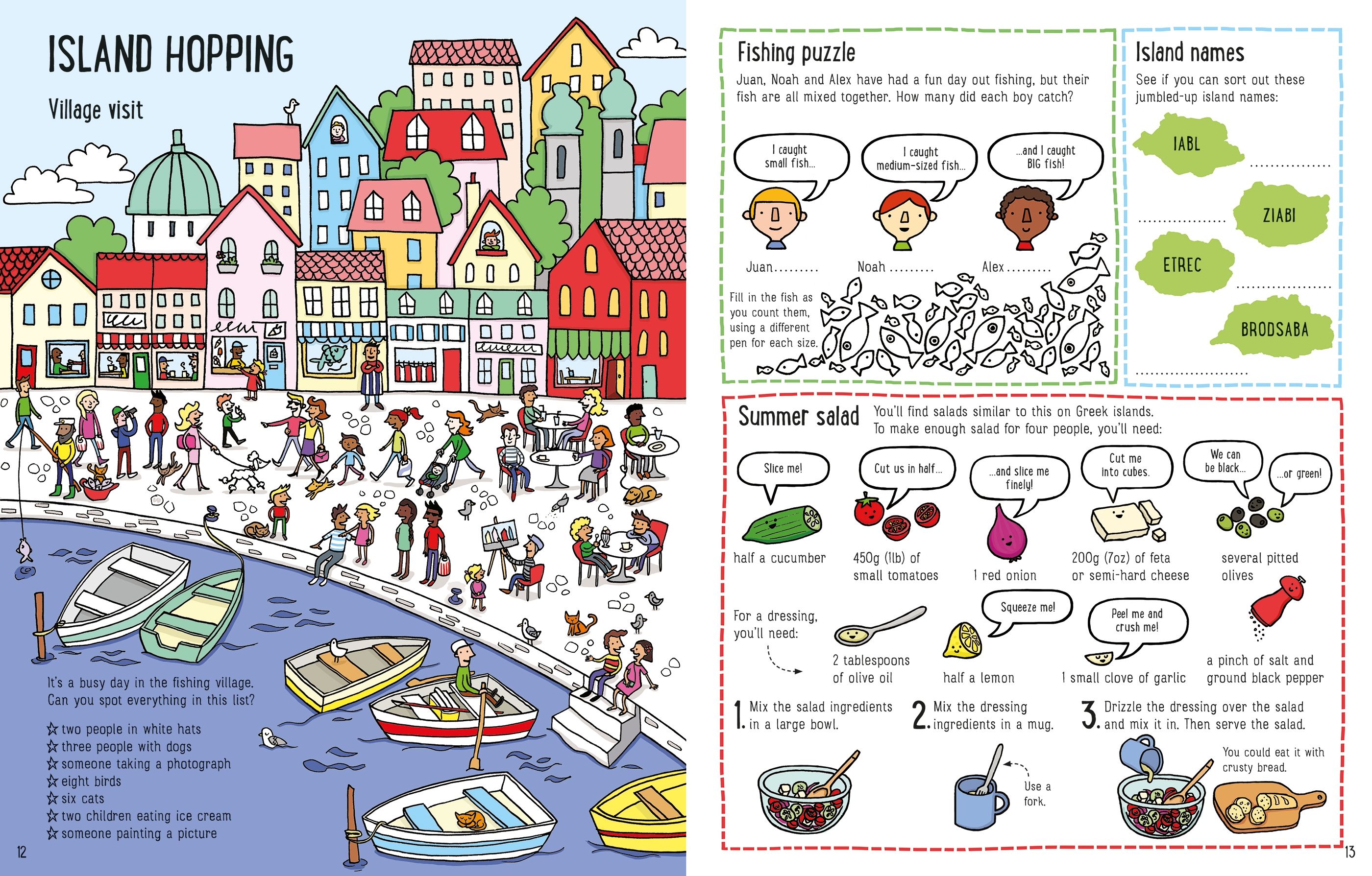 Holiday Activity Book – Carte de activități pentru copii 6+ ani, Usborne
