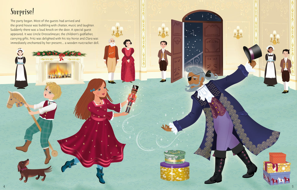 Sticker Dolly Dressing The Nutcracker – Carte cu stickere pentru copii 5+ ani, Usborne