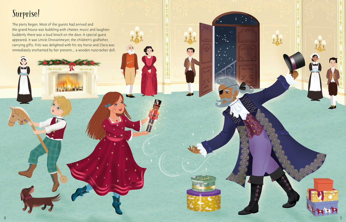 Sticker Dolly Dressing The Nutcracker – Carte cu stickere pentru copii 5+ ani, Usborne