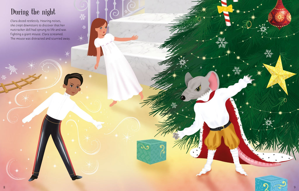 Sticker Dolly Dressing The Nutcracker – Carte cu stickere pentru copii 5+ ani, Usborne