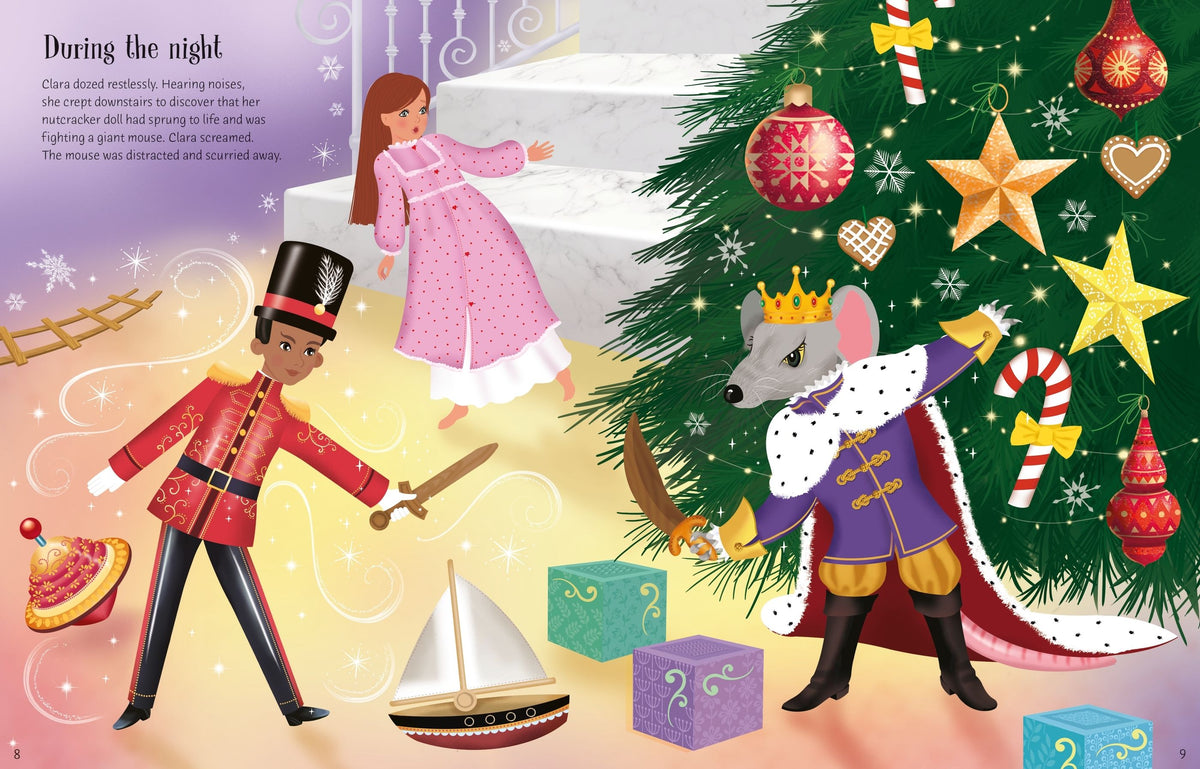 Sticker Dolly Dressing The Nutcracker – Carte cu stickere pentru copii 5+ ani, Usborne