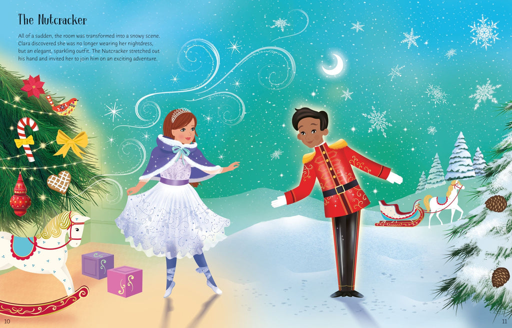 Sticker Dolly Dressing The Nutcracker – Carte cu stickere pentru copii 5+ ani, Usborne