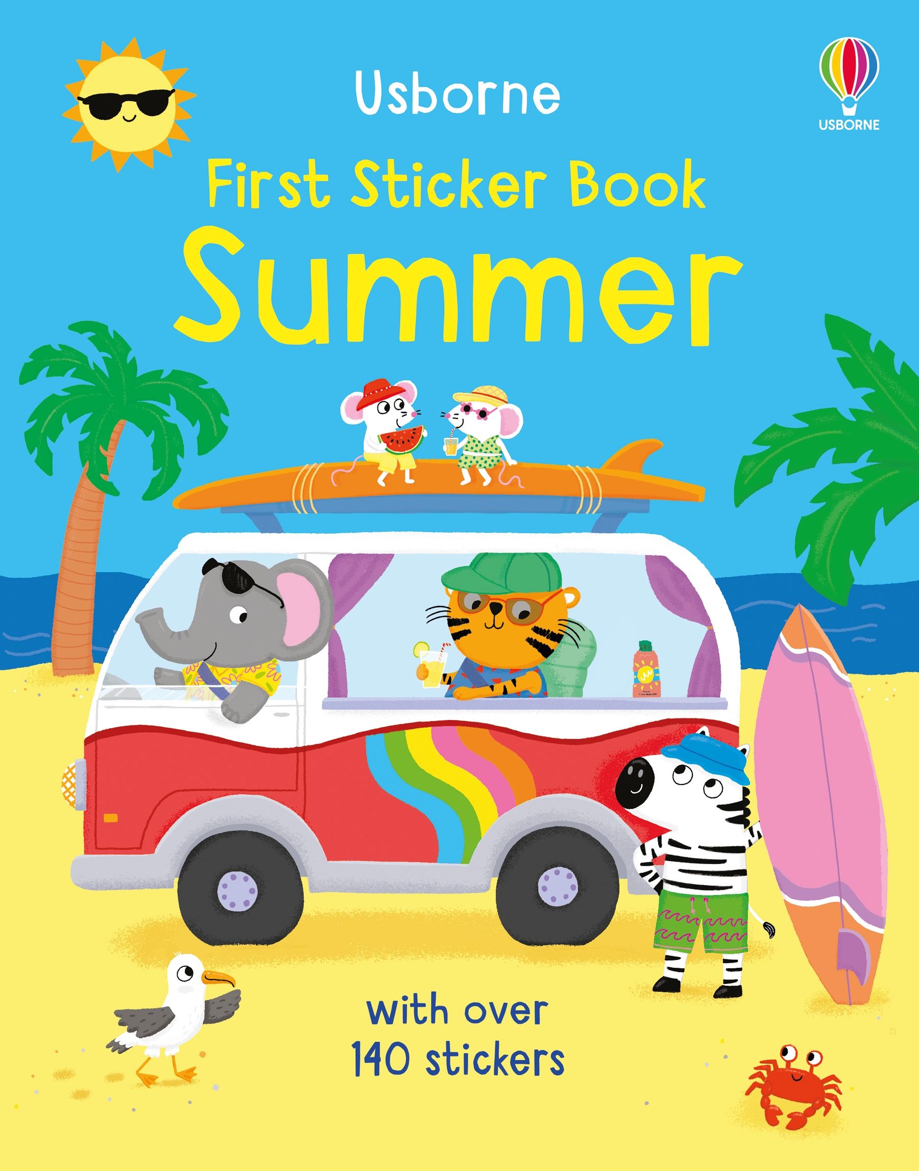 First Sticker Book Summer – Carte cu stickere pentru copii 3+ ani, Usborne