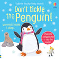 Coperta cărții „Don't Tickle the Penguin!” – carte senzorială Usborne pentru copii 6+ luni